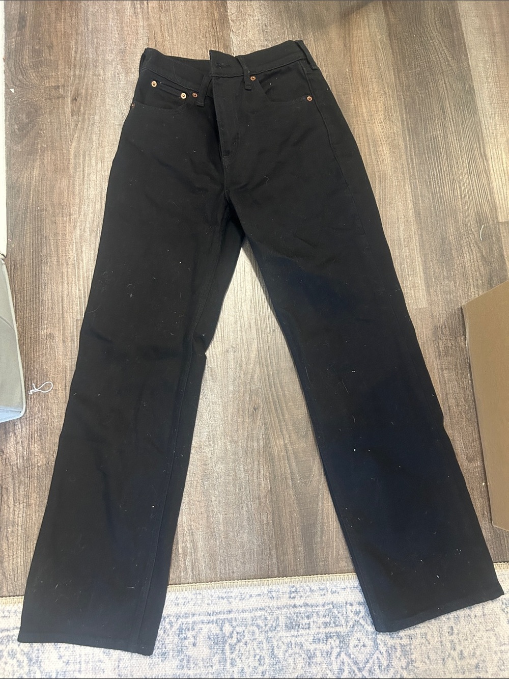 Abercrombie & Fitch Black Straight-Leg Women's Jeans